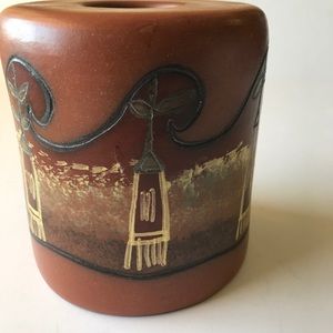 Peruvian Pablo Seminario Ceramic Candle Holder